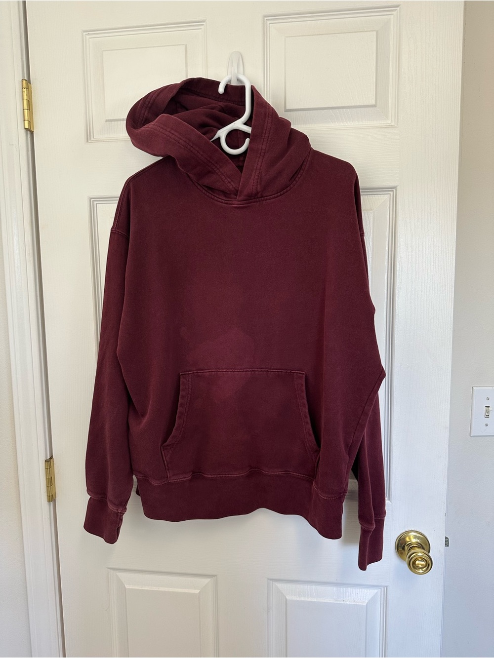 American Eagle Outfitters Men's Crewneck Hoodie - Burgundy